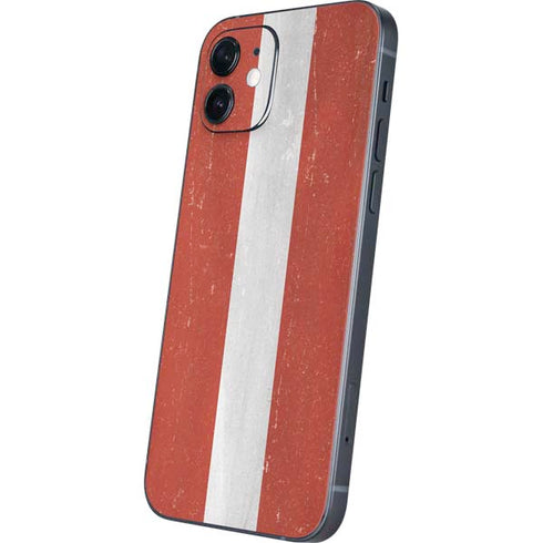 Latvia Flag Distressed iPhone 12 Skin
